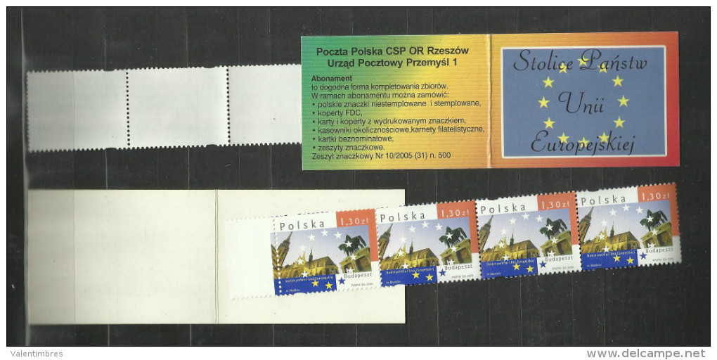 Carnet Booklet Markenheftchen Pologne Polen Poland 272 Capitale Europe Budapest - Carnets