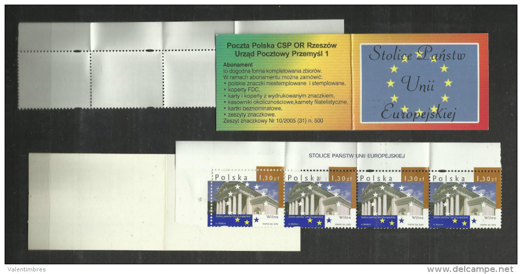 Carnet Booklet Markenheftchen Pologne Polen Poland 272 Capitale Europe Wilno Vilnius - Booklets