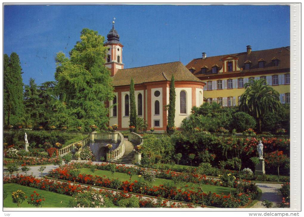 Insel MAINAU Im Rodensee, Rosengarten, Sehr Schöner Stempel Von BEZAU, Heimat Von Toni Innauer - Bregenzerwaldorte