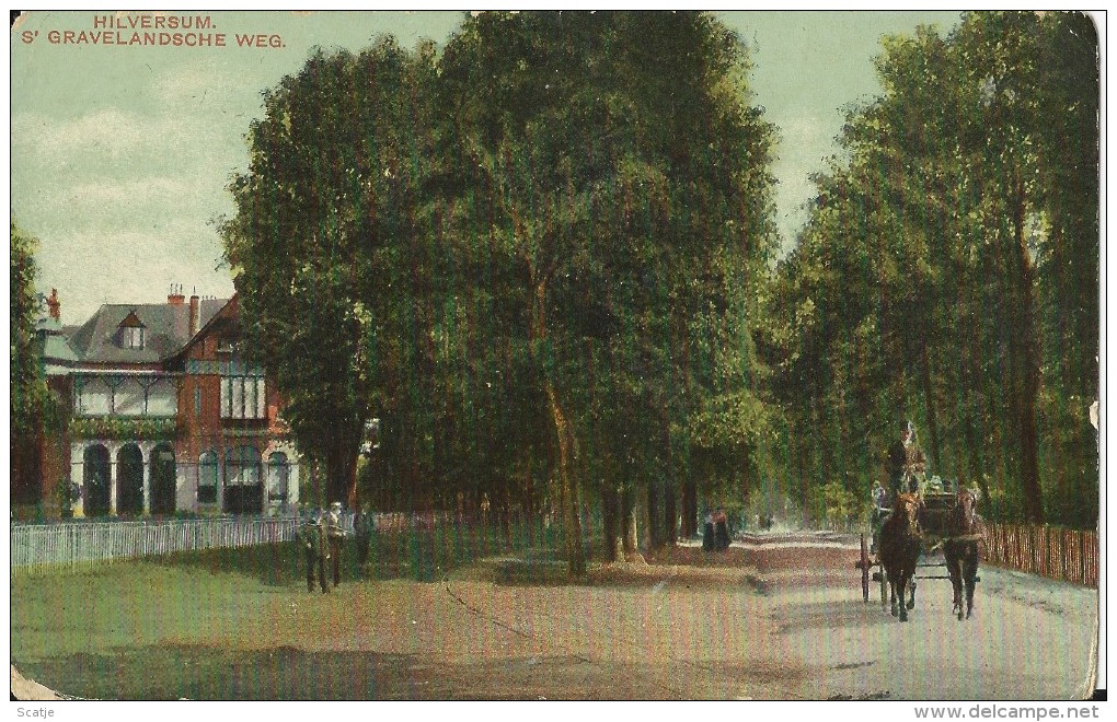 Hilversum.  -   S' Gravelandsche Weg;  1908 - Hilversum