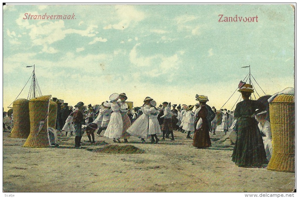 Zandvoort.  -  Strandvermaak;  1915  Naar Hilversum - Zandvoort