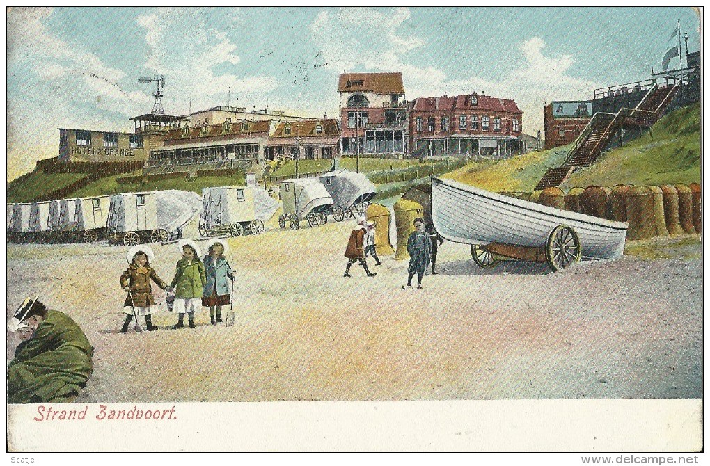 Zandvoort.  -  Strand;  1908 Naar Amsterdam - Zandvoort