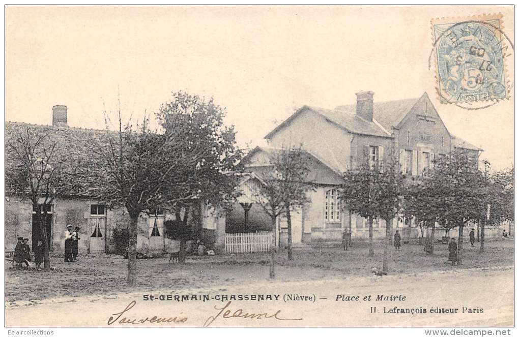 Saint Germain Chassenay    58    Place Et Mairie - Sonstige & Ohne Zuordnung