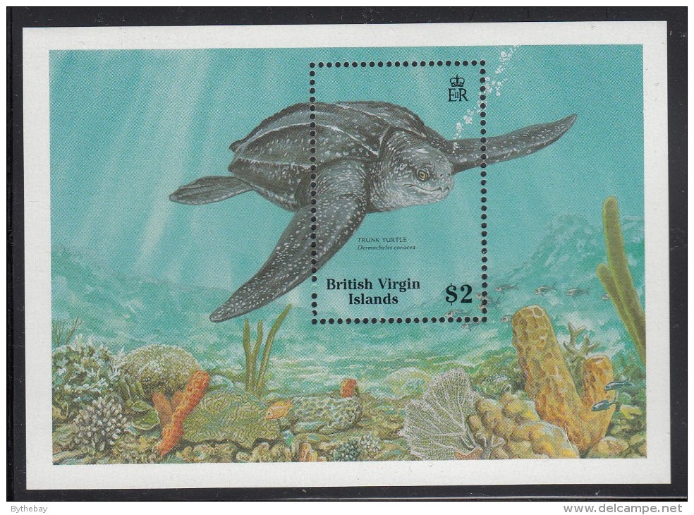 British Virgin Islands MNH Scott #630 Souvenir Sheet $2 Trunk Turtle - Iles Vièrges Britanniques