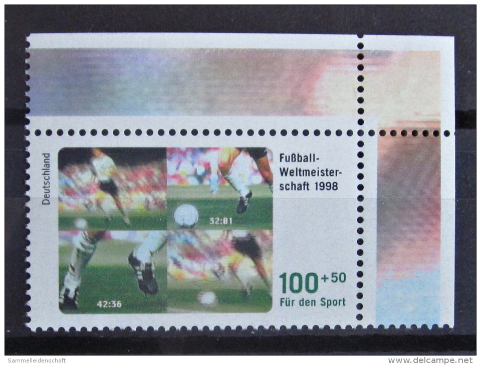 Briefmarke BRD WM 1998 Michel 1968 Mit Eckrand Postfrisch - Ungebraucht