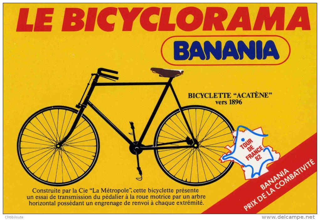 TOUR DE FRANCE 1982 " BANANIA / LE BICYCLORAMA "  CPM 10X15  NEUVE - Cycling