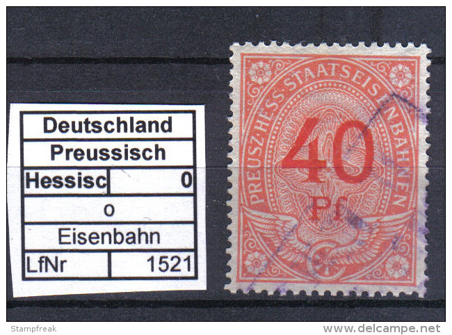 Preuss. Hess. Staatseisenbahn O - Altri & Non Classificati