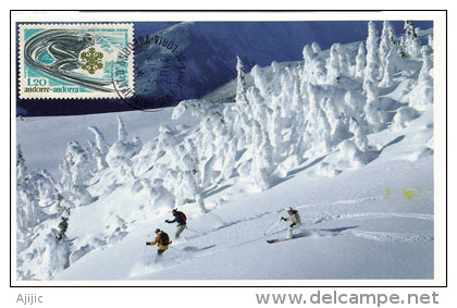 ANDORRE. Le Ski En Andorre, Carte-maximum - Cartes-Maximum (CM)