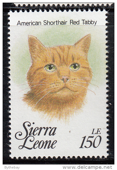 Sierra Leone MNH Scott #1644f 150le American Shorthair Red Tabby  - Cats Of The World - Sierra Leone (1961-...)