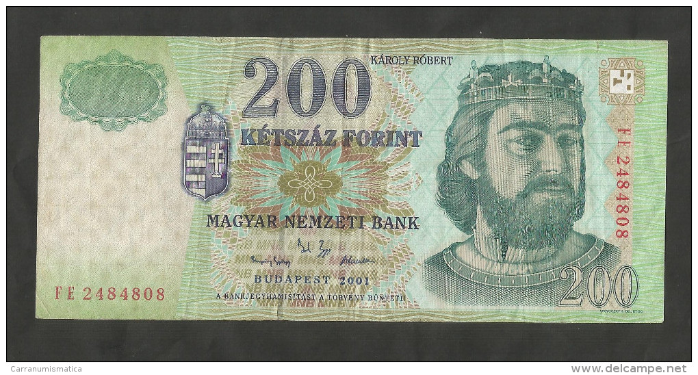 HUNGARY / MAGYAR - NATIONAL BANK - 200 FORINT (BUDAPEST 2001) - Hungary