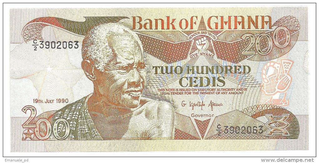 Ghana 200 Cedis 1990 UNC - Ghana