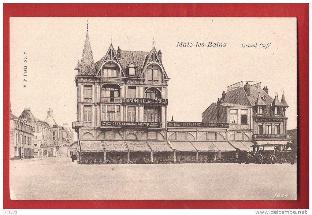 POF-24 Malo-les-Bains, Grand Café. Grand Hotel De L'Océan. Non Circulé - Malo Les Bains