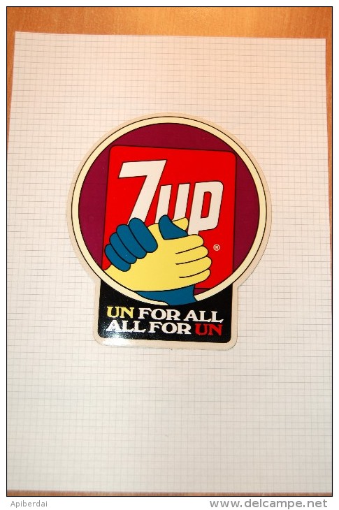 Vintage 1960/1970's Soda 7UP Decal Sticker - Autocollants