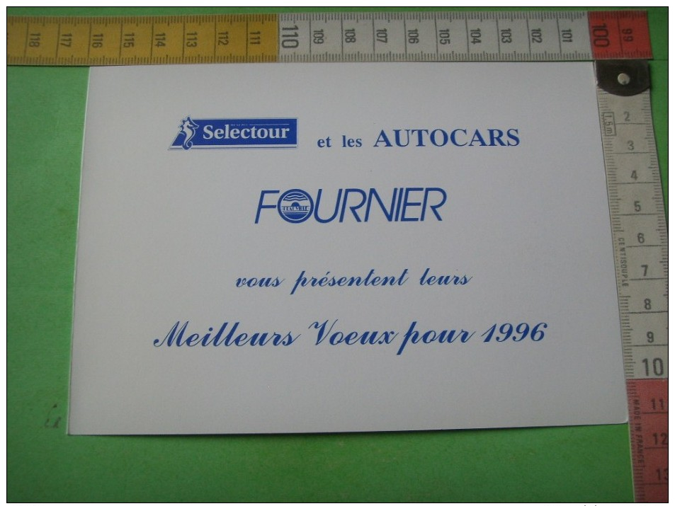 47)   Trouville : Voeux  1996  Selectour Et Bus Fournier   ; Autocar  2 Scans - Trouville