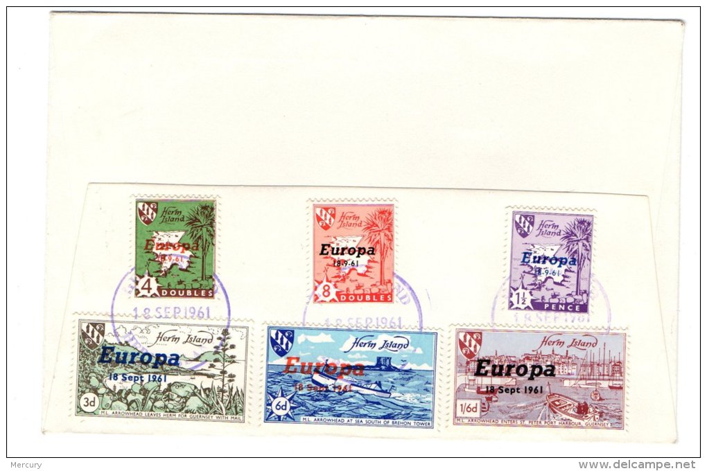 GRANDE-BRETAGNE - HERM ISLAND - Europa 1961 - FDC - 2 Scans - Sin Clasificación