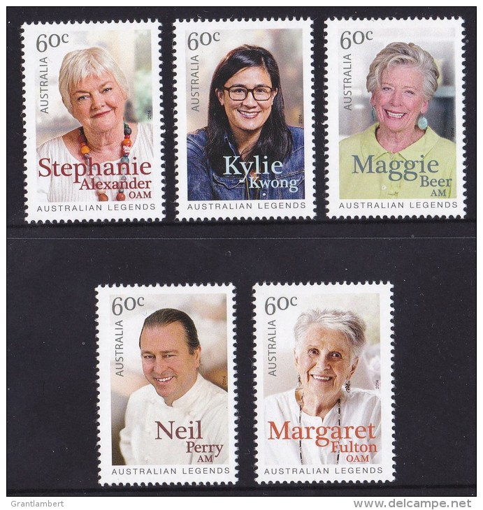 Australia 2014 Legends Of Cooking 60c Set Of 5 MNH - Mint Stamps