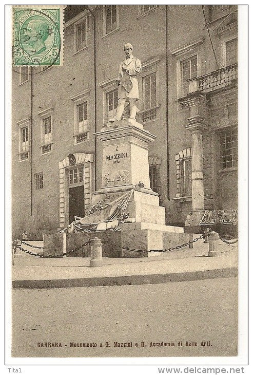 S1489 - Carrara - Monumento A G. Mazzini E R. Accademia Di Belle Arti - Massa