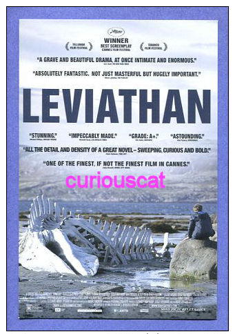 POSTCARD Size FILM CINEMA POSTER ADVERTISEMENT CARD For MOVIE Film  LEVIATHAN - Posters Op Kaarten