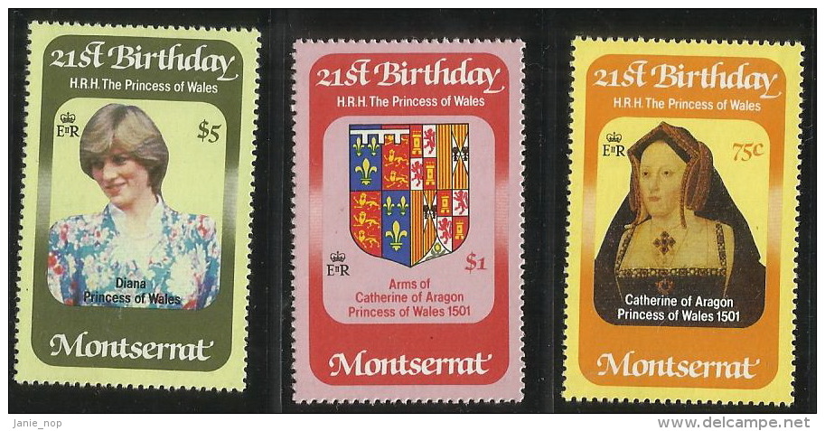 Montserrat 1982  21st Birthday Princess Of Wales MNH - Montserrat