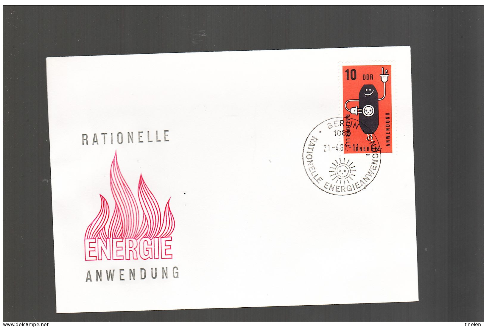 Ddr Germania Est - Fdc 1981 RATIONELLE ENERGIE ANWENDUNG - 1981-1990