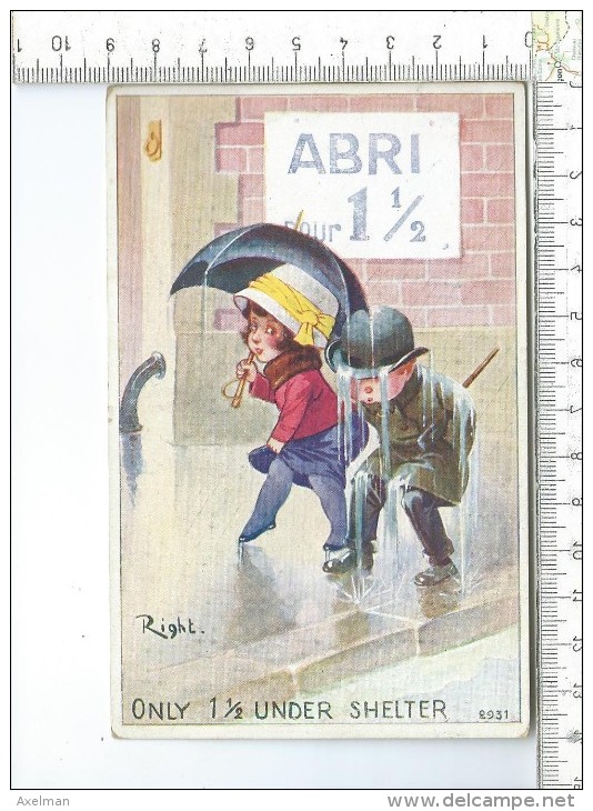 ILLUSTRATEUR: Right,  " Abri Pou 1 1/2 ", Parapluie - Right