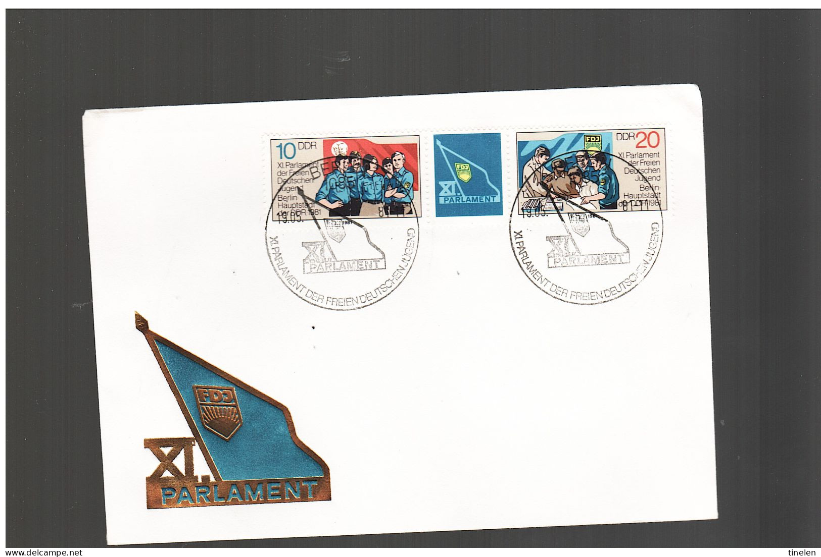 Ddr Germania Est - Fdc 1981PARLAMENT DER FDJ - 1981-1990