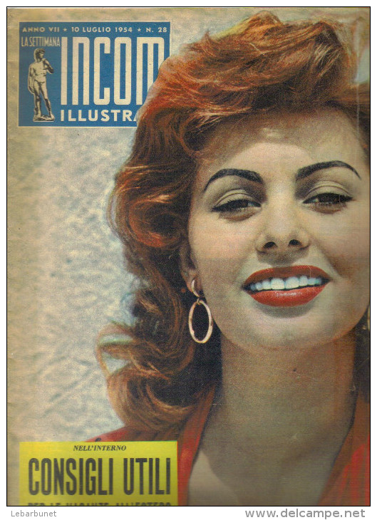 Revue Ancienne 1954 "Incom" N° 28 Sophia Loren - Cinéma