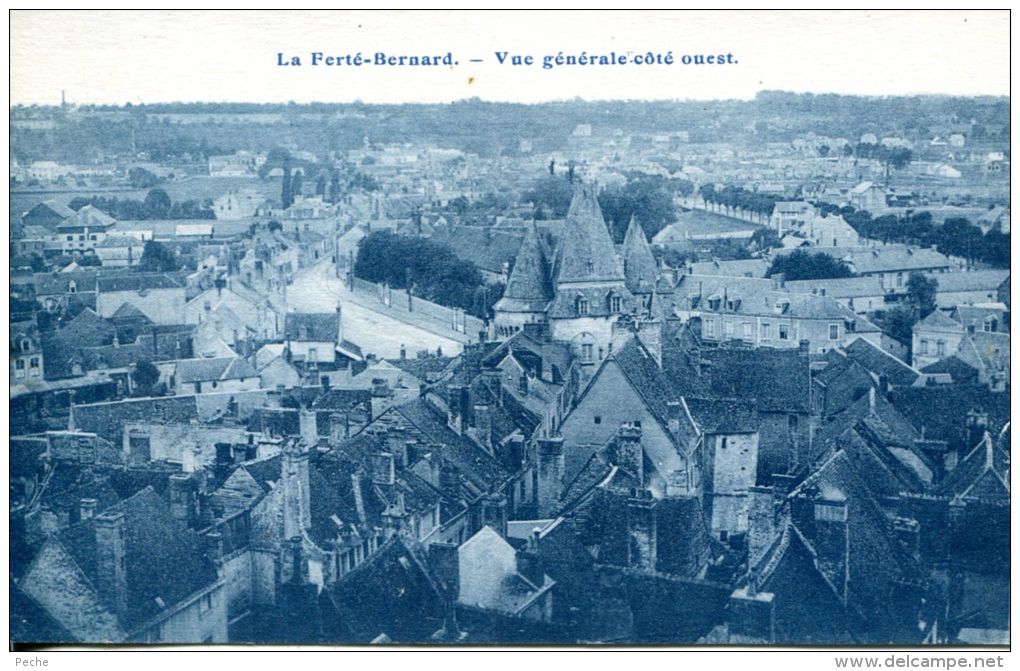 N°41767 -cpa La Ferté Bernard -vue Générale Côté Ouest- - La Ferte Bernard