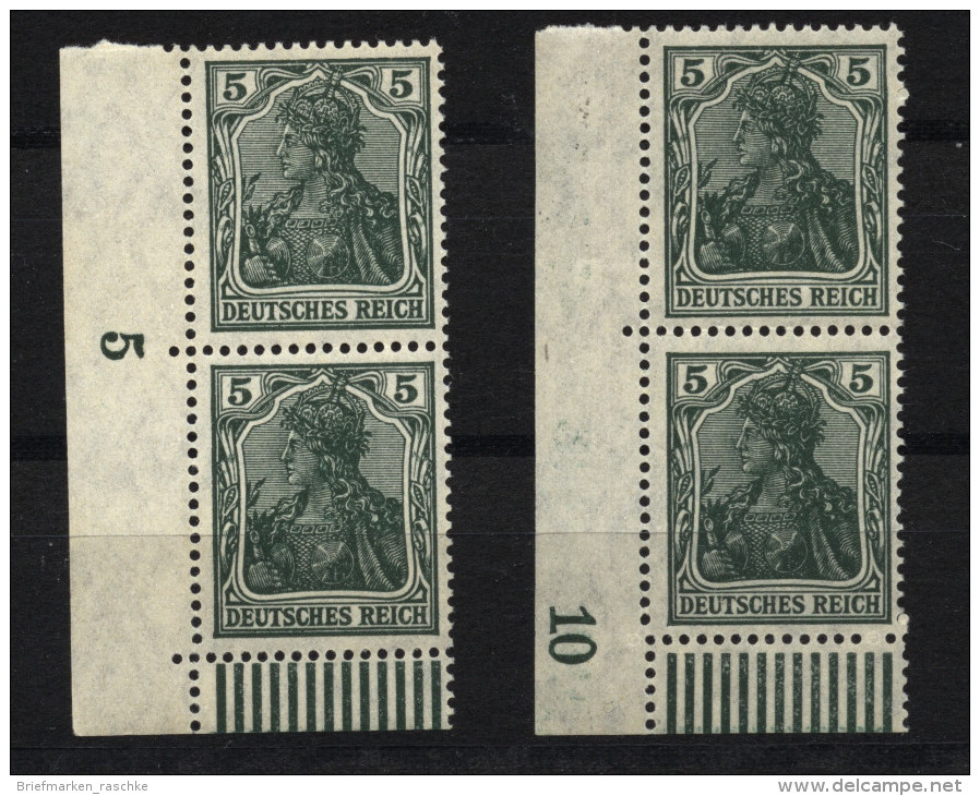 D.R.85IIa,2 Eckpaare Vom Walzendruck,xx (4210) - Unused Stamps