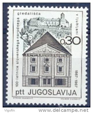 YU 1967-1249  100A°NATIONAL THEATAR LJUBLJANA, YUGOSLAVIA, 1 X 1v, Mnh - Unused Stamps
