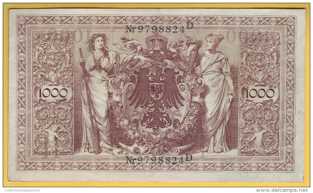 ALLEMAGNE -  Billet De 1000 Mark. 1910. Pick: 45b. Presque NEUF - 1.000 Mark