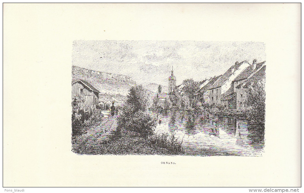 1890 - Gravure Sur Bois - Ornans - Doubs - PRÉVOIR FRAIS DE PORT - Estampas & Grabados