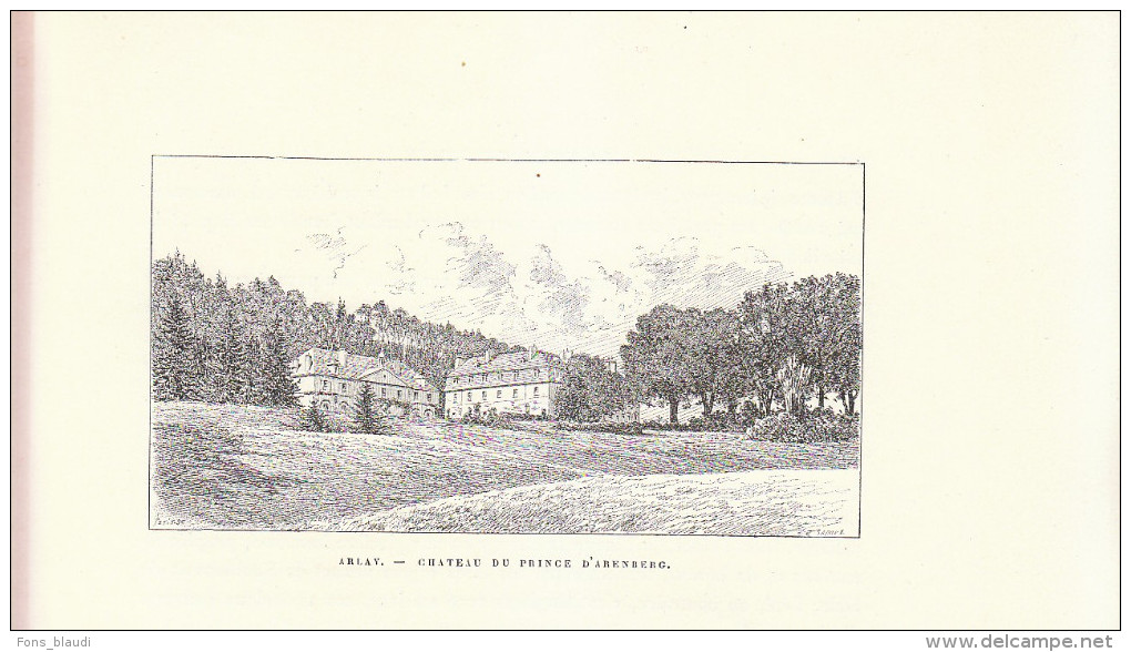 1890 - Gravure Sur Bois - Arlay - Château Du Prince D'Arenberg - Jura - FRANCO DE PORT - Estampes & Gravures