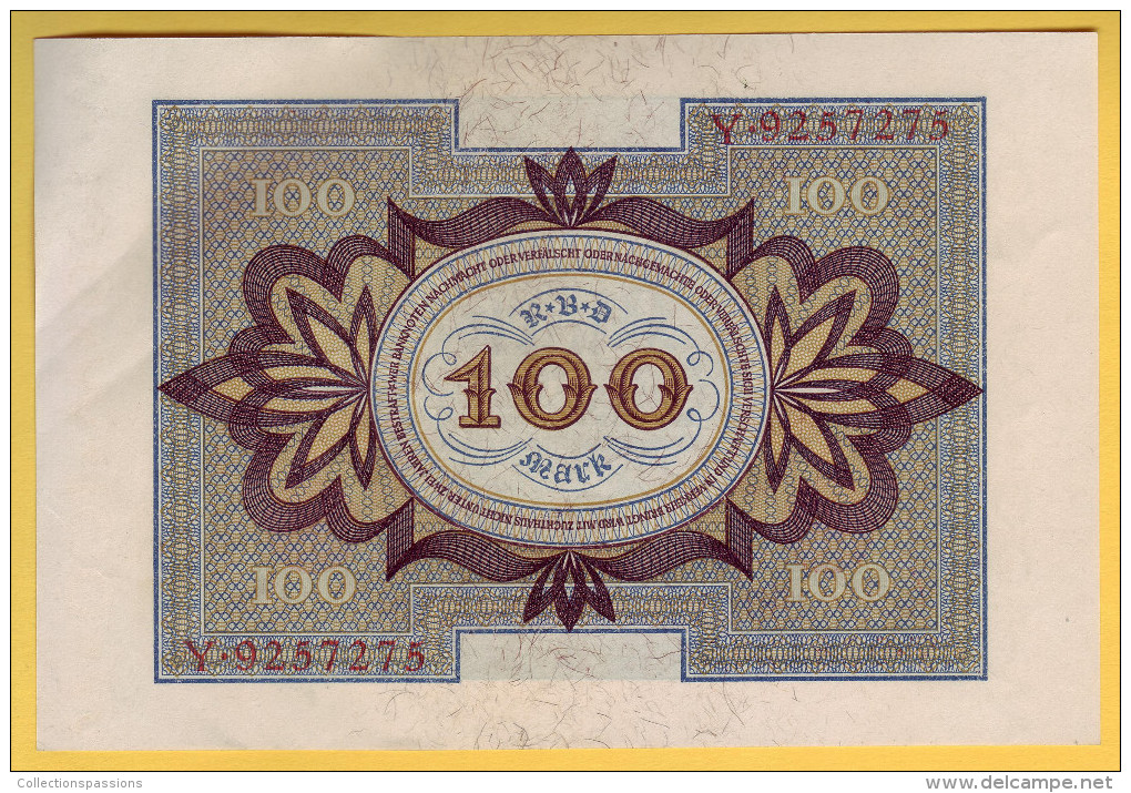 ALLEMAGNE - Billet De 100 Mark. 1920. Pick: 69a. NEUF - 100 Mark