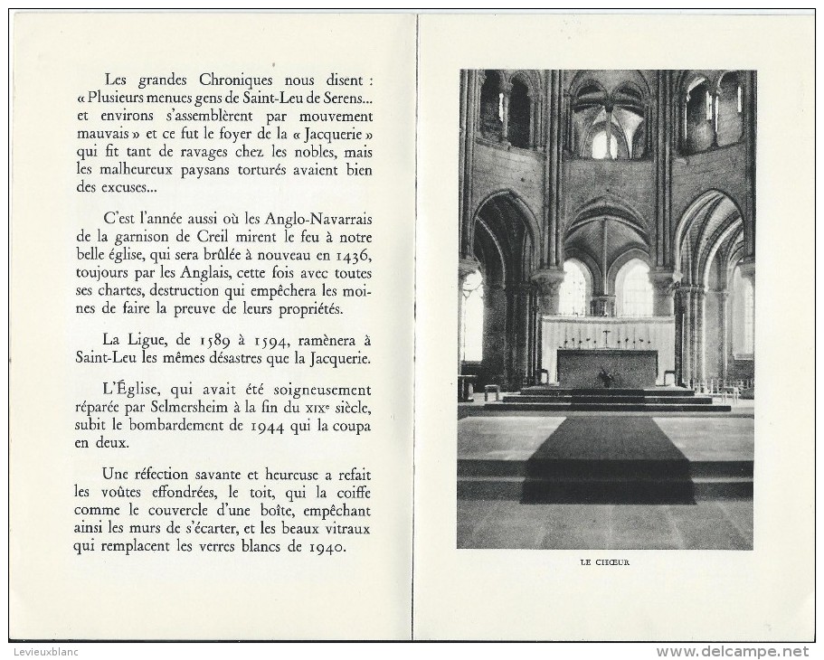 Fascicule  Touristique/ Histoire De L'Abbatiale De Saint-Leu-d'Esserent/OISE/ 1961       PGC79 - Dépliants Touristiques