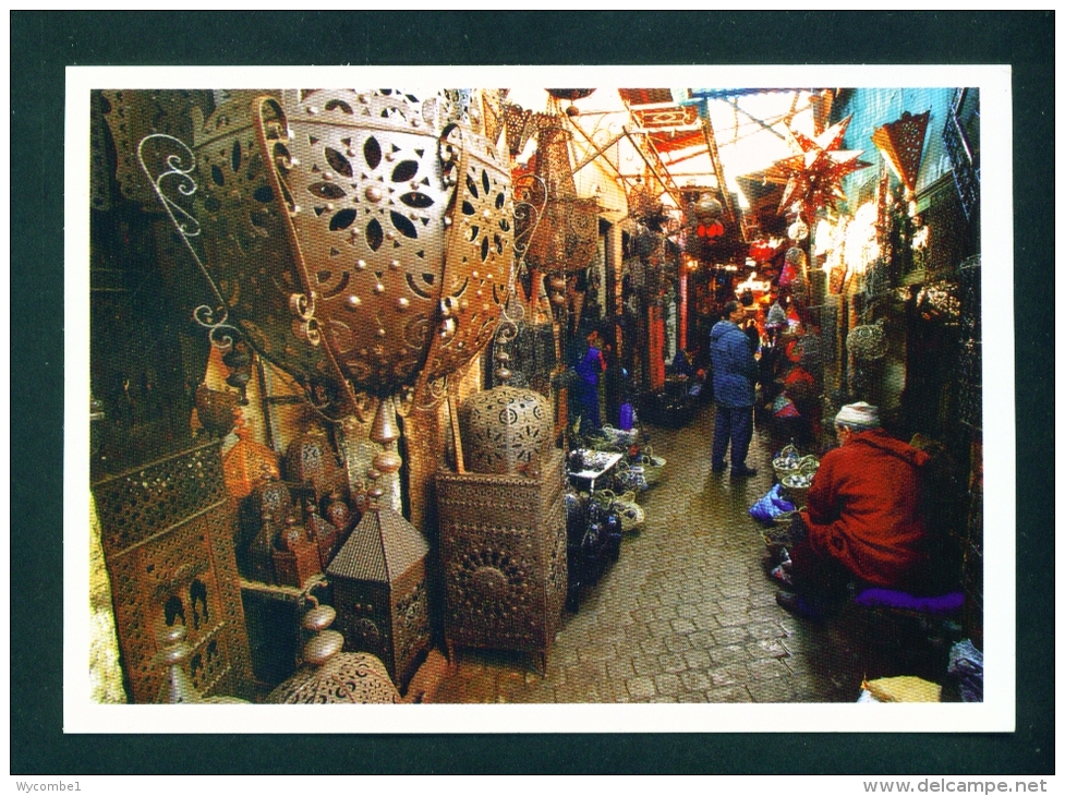 MOROCCO  -  Fez  The Souk  Used Postcard As Scans - Fez