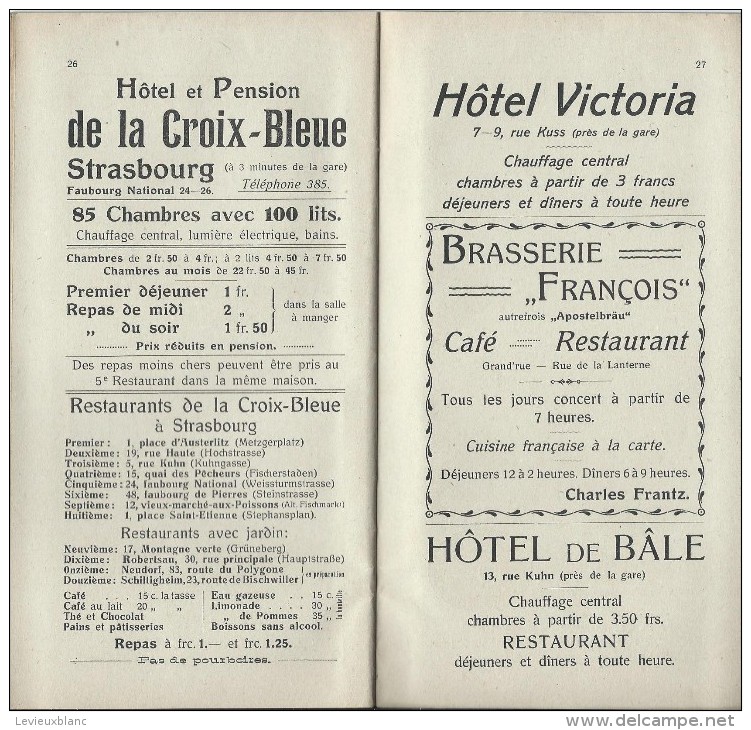 Guide De La Ville De Strasbourg/Editeur AMMEL/ Magasins Modernes /Alsace/ Vers 1920     PGC80 - Tourism Brochures