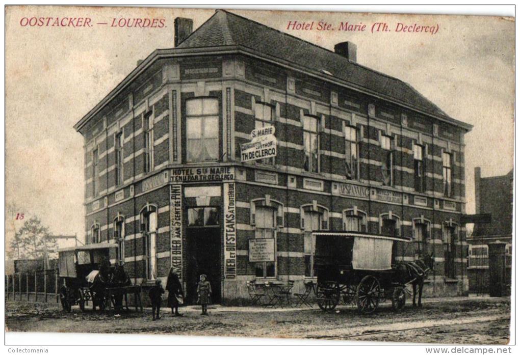 Oostakker 1 CP Lourdes  Hotel Ste Marie   Guingette Lusthof    Afspanning     1906 - Evergem