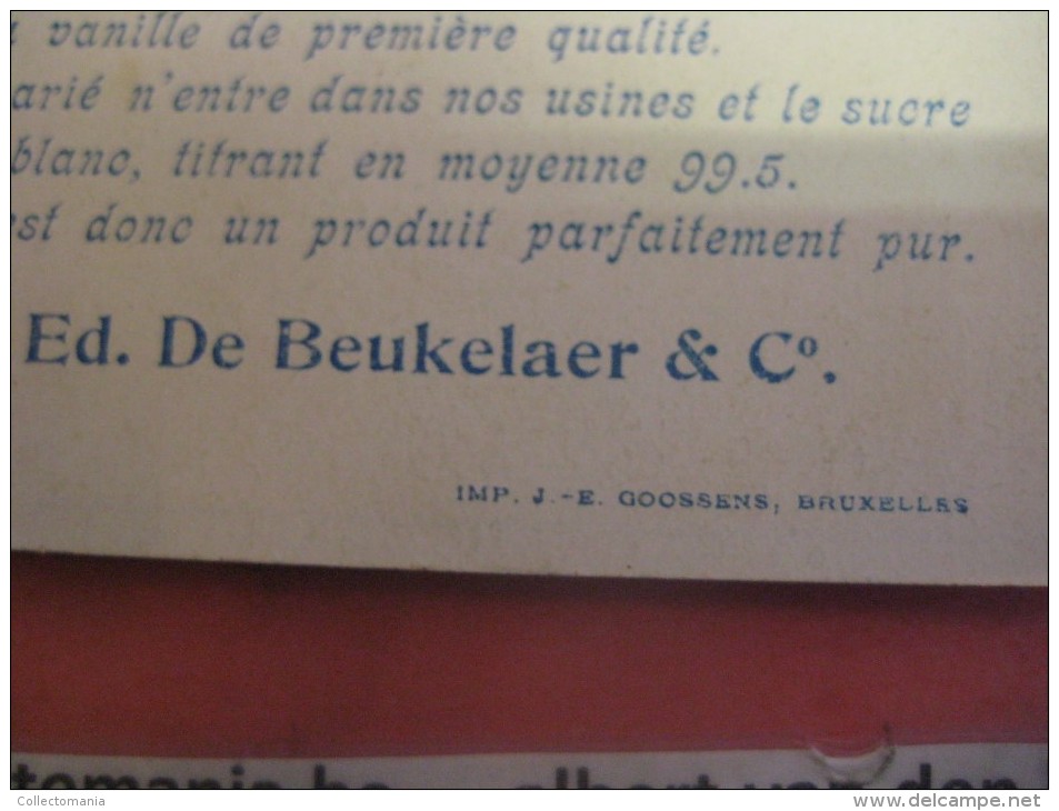 6 chromos  DE BEUKELAER RECLAME CACAO - artist : VAN NESTE Antwerpen SCALDEN litho OPERA THYL UILENSPIEGEL Jan Blockx,