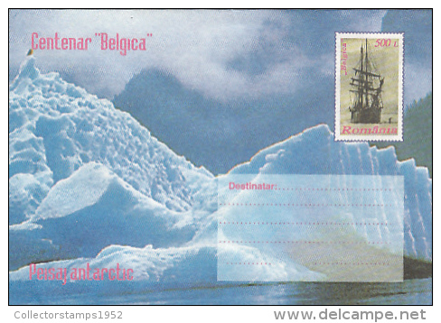 8571- BELGICA ANTARCTIC EXHIBITION, SHIP, COVER STATIONERY, 1997, ROMANIA - Antarctische Expedities