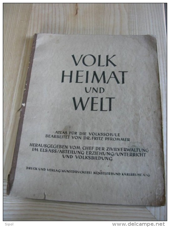Atlas  28 Pages En Allemand Années 1940  Volk Heimat Und Welt Couverure : Traces D âge Interieur O.K. - Maps Of The World