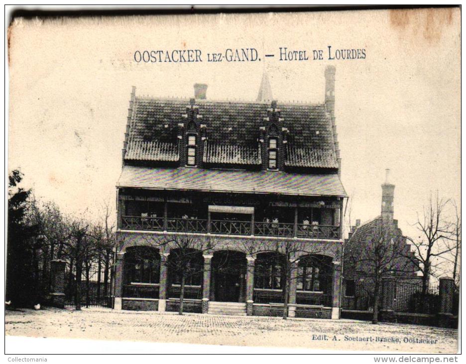 Oostakker 4 CP      Souvenir  Villa Madonna      Hotel De Lourdes       Kasteel Slootendriesch - Evergem