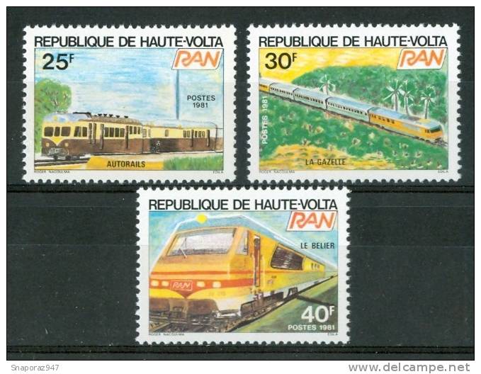 1981 Alto Volta Treni Railwais Trains Set MNH** Te32- - Treni