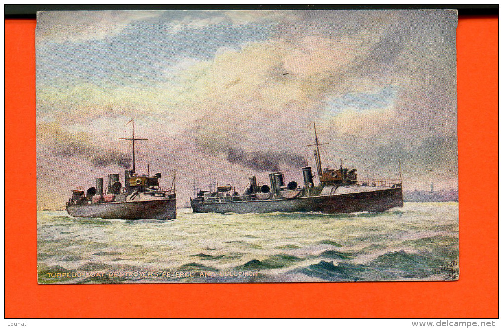 Bateau - TORPEDO BOAT - Destroyers "PETEREL" And BULLFINCH - Raphael Tuck& Sons "Oilette" N°9082 - Guerre