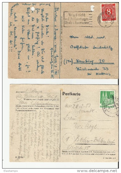 =DP GS*2 1951,? HAAR ,HAMBURG - Entiers Postaux