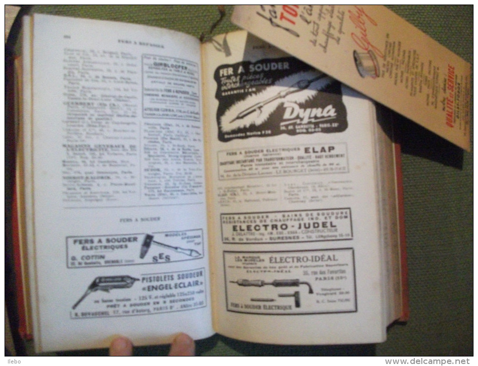 Annuaire De L'electricité électro 1955 Fournitures Moteurs Marques De Fabriques - Telefonbücher