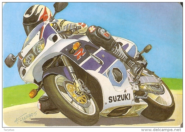 CALENDARIO DEL AÑO 1999 DE UNA MOTO SUZUKI (CALENDRIER-CALENDAR) MOTO-MOTORBIKE - Tamaño Pequeño : 1991-00