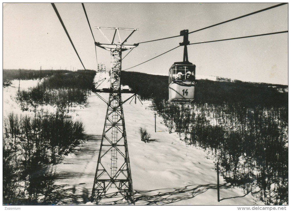 Popova Sapka Macedonia, Ski Lift Skilift Gondola Gondel,  Old Postcard - Noord-Macedonië