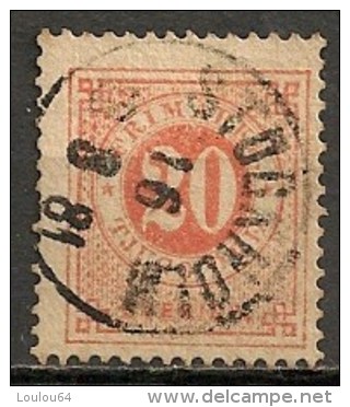 Timbres - Suède - 1877 - 20 Ore - - Gebraucht