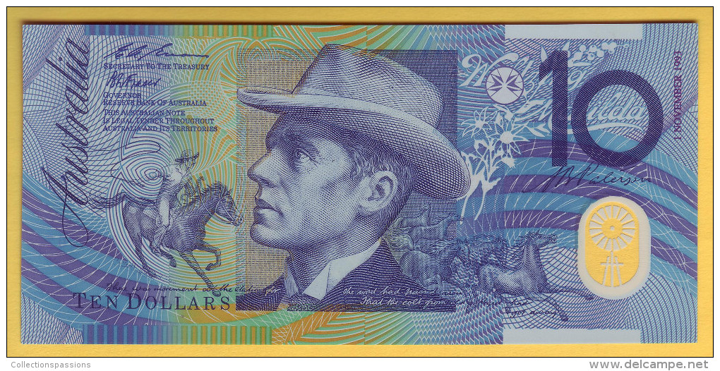 AUSTRALIE - Billet De 10 Dollars. 1993-2001. Pick: 52a. Billet En Polymère. NEUF - 1992-2001 (Polymer)